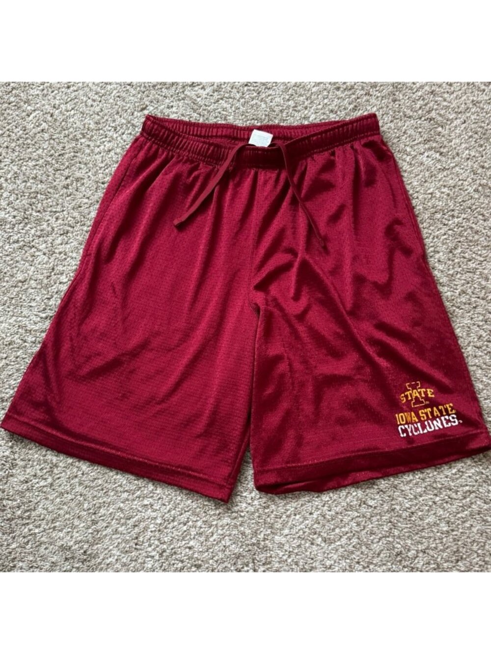 Iowa State Cyclones Mesh Shorts Men's L 36/38 Rivalry Threads Red Gold White